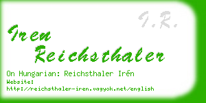 iren reichsthaler business card